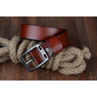 Pasek męski COWATHER skóra naturalna brąz 3 rozmiary