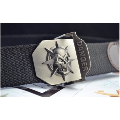 Pasek wojskowy taktyczny Danger Skull