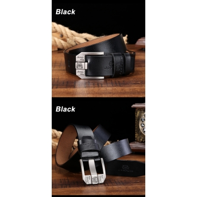 pasek JEEP skóra naturalna ciemny brąz