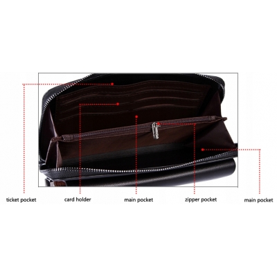 Portfel POLO bilon saszetka skóra naturalna