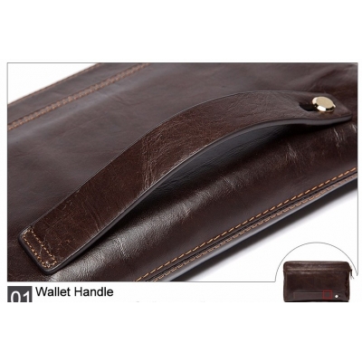 Portfel męski WESTAL saszetka bilon skóra naturalna