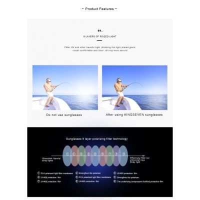 Okulary przeciwsłoneczne KINGSEVEN polaryzacja UV400 Aviator 2 kolory