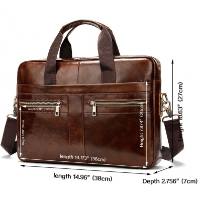 Torba aktówka WESTAL skóra naturalna