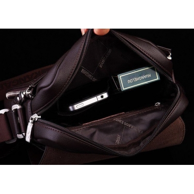 Torba KANGAROO męska listonoszka czarna