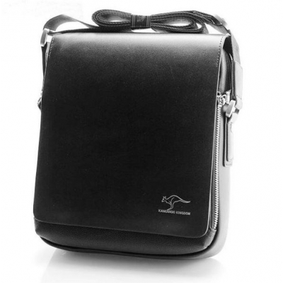 Torba KANGAROO męska listonoszka czarna