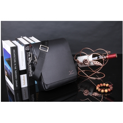 Torba KANGAROO męska listonoszka czarna